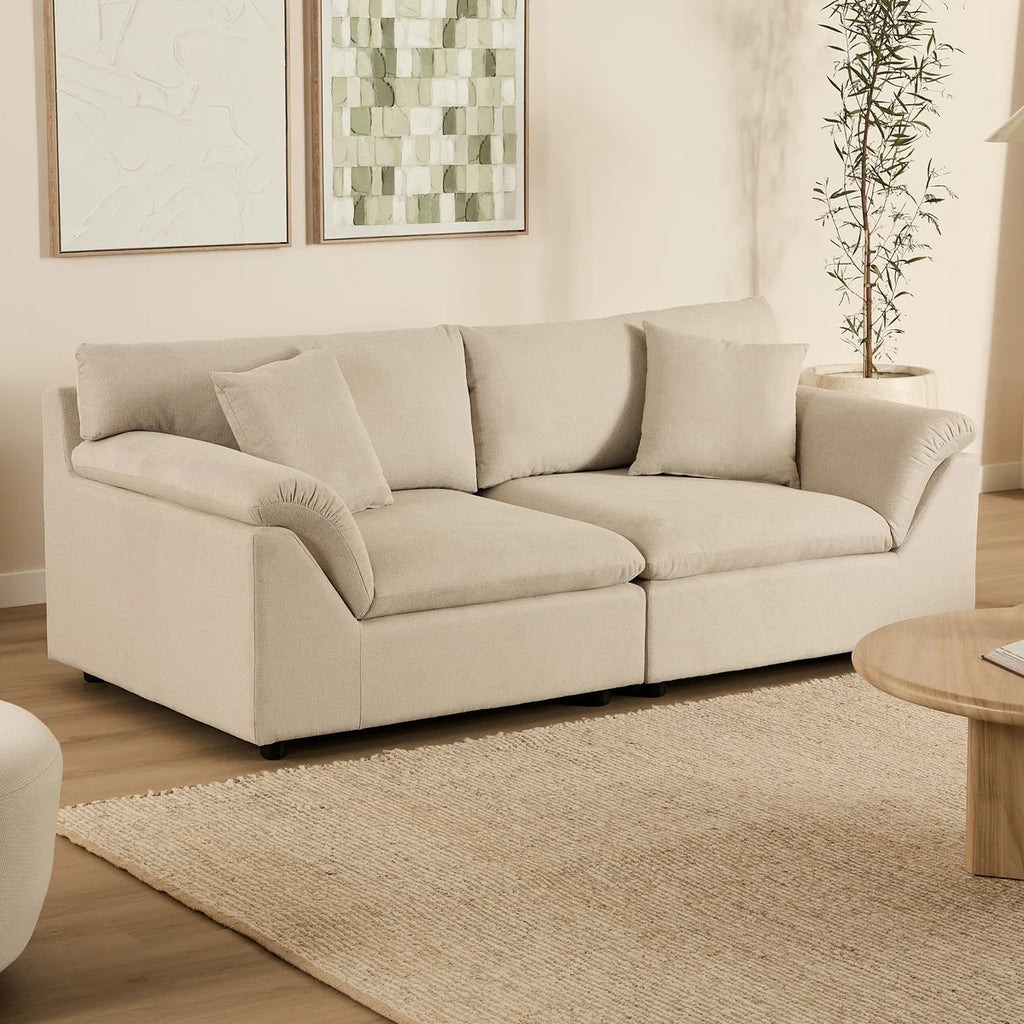 Emilia 2 Seater Sofa Couch - Oak