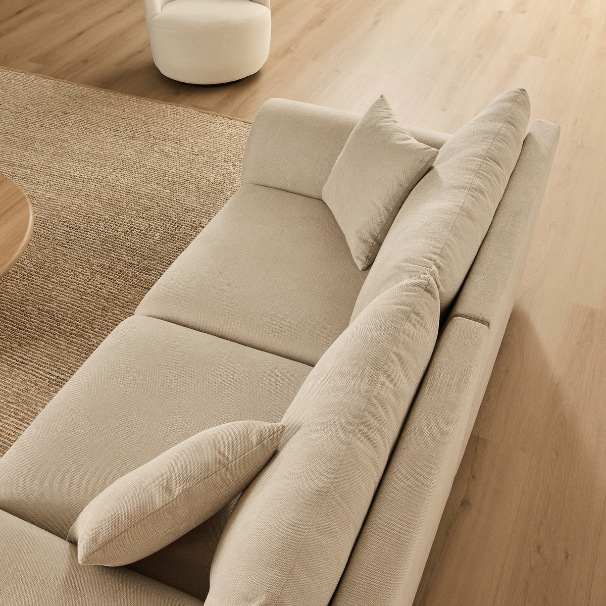 Emilia 2 Seater Sofa Couch - Oak