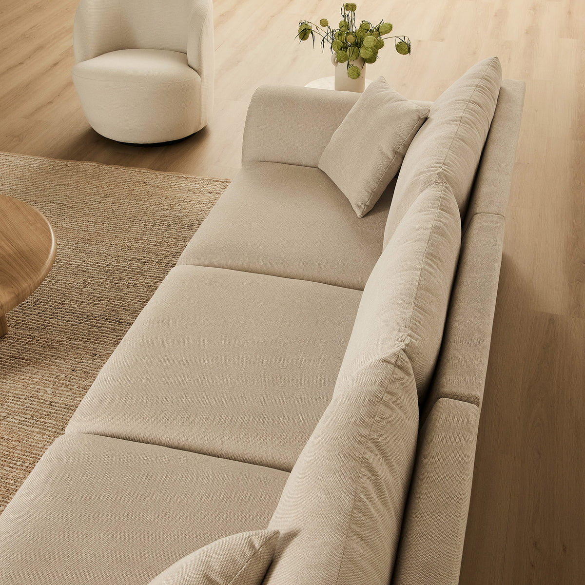 Emilia 3 Seater Sofa - Oak