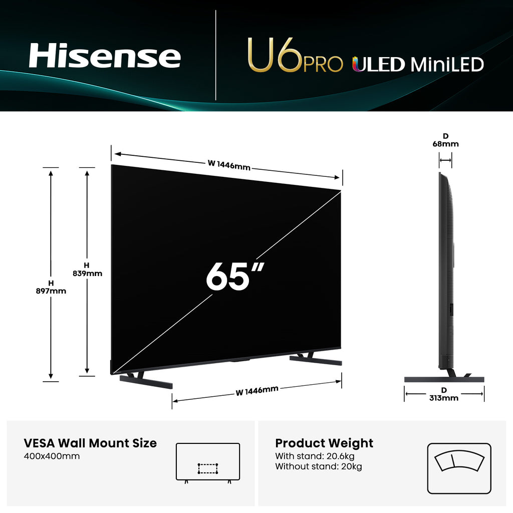 Hisense 65" TV ULED MiniLED Smart TV 4K